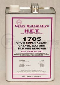 1705-1 by GROW AUTOMOTIVE - 1705 Grow Super Klean Grease, Wax and Silicone Remover - Gallon
