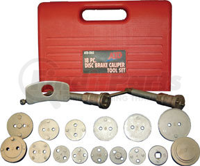 ATD Tools 5165 Disc Brake Caliper Support Tool Set 18-Piece Disc Brake Caliper Tool Set for 2WD & 4WD, Front or Rear Brakes
