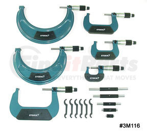 3M116 by CENTRAL TOOLS - 6pc Set Conventional micrometer