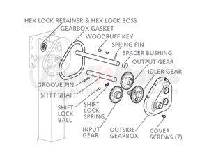 RK-11285 by SAF-HOLLAND - Trailer Jack Gearbox