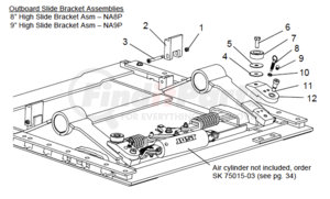 NA8P by JOST - Fifth Wheel Trailer Hitch Slide Bracket Assembly