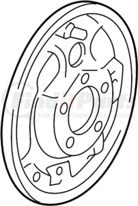 F65Z2212AA by FORD - PLATE ASM BRAKE BACK