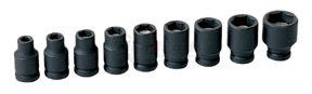 9709G by GREY PNEUMATIC - 1/4" Drive 9 pc. Magnetic Impact Socket Set