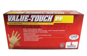 6593-20 by SAS SAFETY CORP - Value-Touch™ Powder-Free Latex Disposable Gloves, Large