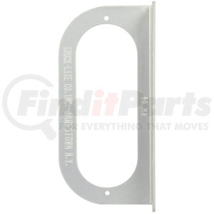 60723 by TRUCK-LITE - Brake / Tail Light Bracket - 2 Screw Bracket Mount, For Oval Shape Lights, Silver Aluminum