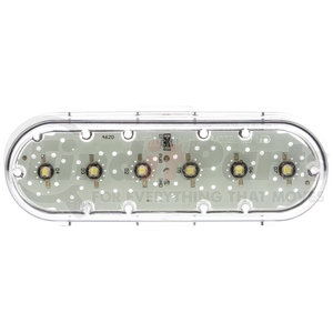 60354C by TRUCK-LITE - 60 Series Work Light - 2x6 in. Oval LED, White Housing, 6 Diode, 12V, Grommet Mount, 450 Lumen