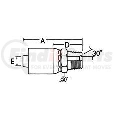 24Z-124 by WEATHERHEAD - Z Series Hydraulic Coupling / Adapter - Male Rigid, 2" hex, 1 1/2-11 1/2 thread