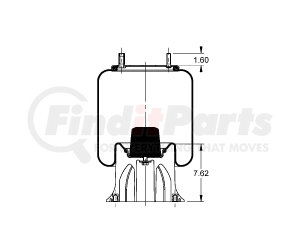 AS-8505 by TRIANGLE SUSPENSION - Triangle Air Spr - Rolling Lobe, Triangle Bellows # 6373, ContiTech Bellows # 9 10-21 A 505