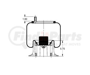 AS-8436 by TRIANGLE SUSPENSION - Triangle Air Spr - Rolling Lobe, Triangle Bellows # 6391, ContiTech Bellows # 9 10-17.5 P436