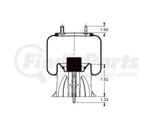 AS-8428 by TRIANGLE SUSPENSION - Triangle Air Spr - Rolling Lobe, Triangle Bellows # 6391, ContiTech Bellows # 9 10-17.5