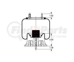 AS-8429 by TRIANGLE SUSPENSION - Triangle Air Spr - Rolling Lobe, Triangle Bellows # 6391, ContiTech Bellows # 9 10-17.5