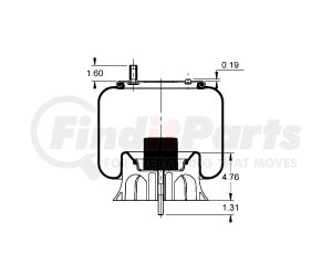 Triangle Suspension AS-8454 Suspension Air Spring Kit Triangle Air Spr - Rolling Lobe, Triangle Bellows # 6391, ContiTech