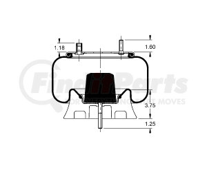 AS-8463 by TRIANGLE SUSPENSION - Triangle Air Spr - Rolling Lobe, Triangle Bellows # 6361, ContiTech Bellows # 9 10-12