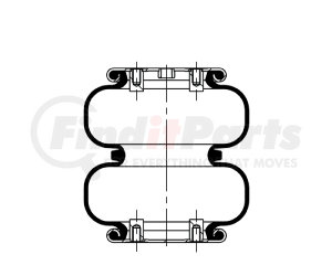 AS-4509 by TRIANGLE SUSPENSION SYSTEMS CO. - Triangle Air Spr - Double Conv., Triangle Bellows # 6392, ContiTech Bellows # FD 120-17