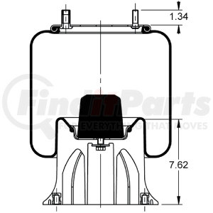 AS-8770 by TRIANGLE SUSPENSION - Triangle Air Spr - Rolling Lobe, Triangle Bellows # 6364, ContiTech Bellows # 9 10-16