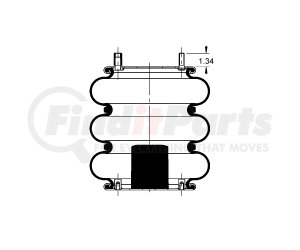 AS-4466 by TRIANGLE SUSPENSION - Triangle Air Spr - Triple Conv., Triangle Bellows # 6334, ContiTech Bellows # FT 330-29