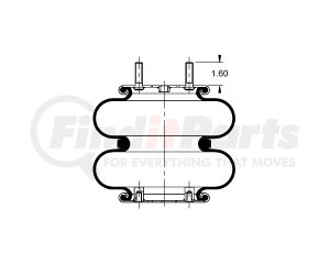 AS-4539 by TRIANGLE SUSPENSION - Triangle Air Spr - Double Conv., Triangle Bellows # 6325, ContiTech Bellows # FD 200-19