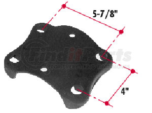 H115 by TRIANGLE SUSPENSION - Hutchens Bottom Plate for 5 Round Axle, For: H, CH Series - 4 Spring Suspensions