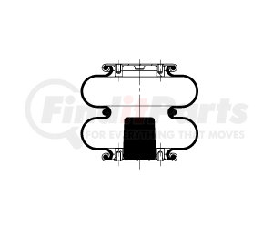 AS-4310 by TRIANGLE SUSPENSION - Triangle Air Spr - Double Conv., Triangle Bellows # 6325, ContiTech Bellows # FD 200-19