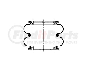 AS-4363 by TRIANGLE SUSPENSION - Triangle Air Spr - Double Conv., Triangle Bellows # 6316, ContiTech Bellows # FD 330-22