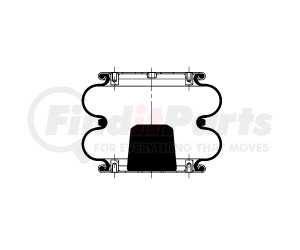 Triangle Suspension AS-4313 Suspension Air Spring Kit Triangle Air Spr - Double Conv., Triangle Bellows # 6316, ContiTech