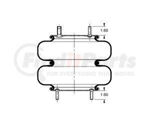 AS-4373 by TRIANGLE SUSPENSION - Triangle Air Spr - Double Conv., Triangle Bellows # 6328, ContiTech Bellows # FD 330-30