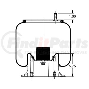 AS-8434 by TRIANGLE SUSPENSION - Triangle Air Spr - Rolling Lobe, Triangle Bellows # 6386, ContiTech Bellows # 10 10-21
