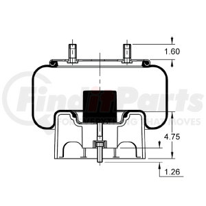 AS-8453 by TRIANGLE SUSPENSION - Triangle Air Spr - Rolling Lobe, Triangle Bellows # 6390, ContiTech Bellows # 10 10-15 P 453