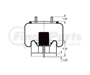 AS-8526 by TRIANGLE SUSPENSION - Triangle Air Spr - Rolling Lobe, Triangle Bellows # 6382, ContiTech Bellows # 10 10-16
