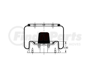 AS-8414 by TRIANGLE SUSPENSION - Triangle Air Spr - Rolling Lobe, Triangle Bellows # 6417, ContiTech Bellows # 11 10.5-15