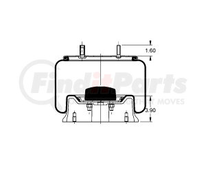 AS-8378 by TRIANGLE SUSPENSION - Triangle Air Spr - Rolling Lobe, Triangle Bellows # 6367, ContiTech Bellows # 11 10.5C-16