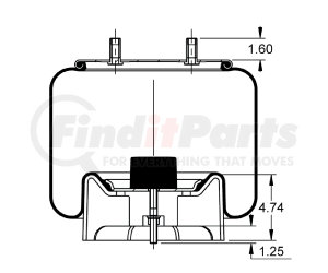 AS-8745 by TRIANGLE SUSPENSION - Triangle Air Spr - Rolling Lobe, ContiTech Bellows # 11 10.5F-17