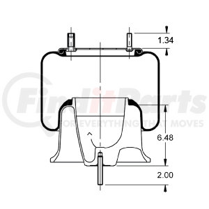 AS-8382 by TRIANGLE SUSPENSION - Triangle Air Spr - Rolling Lobe, Triangle Bellows # 6363, ContiTech Bellows # 9 10S-16