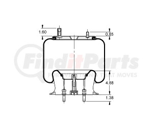 AS-8521 by TRIANGLE SUSPENSION - Triangle Air Spr - Rolling Lobe, Triangle Bellows # 6391, ContiTech Bellows # 9 10-17.5