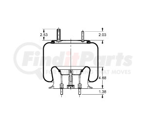 AS-8408 by TRIANGLE SUSPENSION - Triangle Air Spr - Rolling Lobe, Triangle Bellows # 6363, ContiTech Bellows # 9 10-16