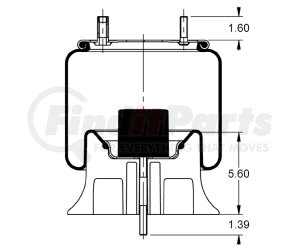 AS-8417 by TRIANGLE SUSPENSION - Triangle Air Spr - Rolling Lobe, Triangle Bellows # 6378, ContiTech Bellows # 9 9K-15