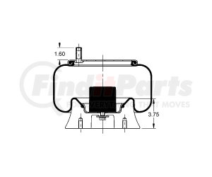 Triangle Suspension AS-8427 Suspension Air Spring Kit Triangle Air Spr - Rolling Lobe, Triangle Bellows # 6388, ContiTech