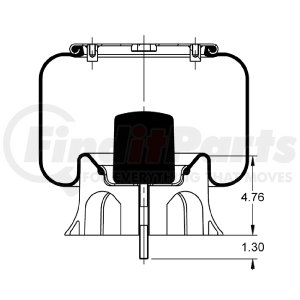 AS-8312 by TRIANGLE SUSPENSION - Triangle Air Spr - Rolling Lobe, Triangle Bellows # 6362, ContiTech Bellows # 9 10-14