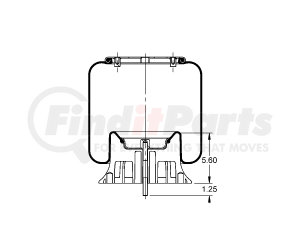 AS-8393 by TRIANGLE SUSPENSION - Triangle Air Spr - Rolling Lobe, Triangle Bellows # 6363, ContiTech Bellows # 9 10-16