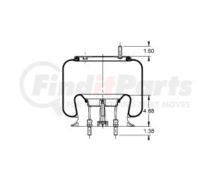 AS-8416 by TRIANGLE SUSPENSION - Triangle Air Spr - Rolling Lobe, Triangle Bellows # 6363, ContiTech Bellows # 9 10-16