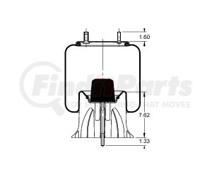 AS-8392 by TRIANGLE SUSPENSION - Triangle Air Spr - Rolling Lobe, Triangle Bellows # 6363, ContiTech Bellows # 9 10-16