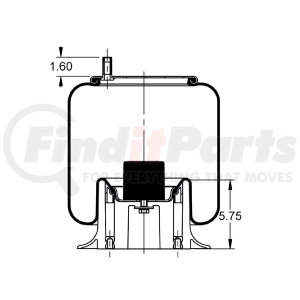 AS-8435 by TRIANGLE SUSPENSION - Triangle Air Spr - Rolling Lobe, Triangle Bellows # 6387, ContiTech Bellows # 9 10-19