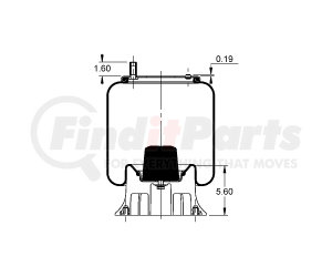 AS-8762 by TRIANGLE SUSPENSION - Triangle Air Spr - Rolling Lobe, Triangle Bellows # 6364, ContiTech Bellows # 9 10-19