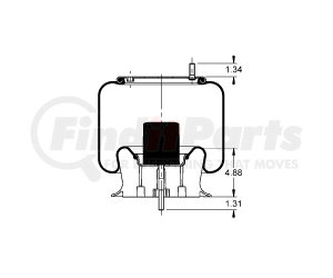 AS-8451 by TRIANGLE SUSPENSION - Triangle Air Spr - Rolling Lobe, Triangle Bellows # 6391, ContiTech Bellows # 9 10-17.5