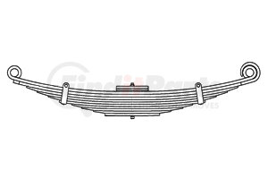 62-1152 by TRIANGLE SUSPENSION - Mack, F Spr, Lvs: 3PD/10, ML; OEM# 2QK-4157; SE Length: 26-1/4; LE Length: 26-1/4; SE End: TB78; LE End: TB78; Grading PD/0.447, 2PD/0.323, 2/0.625, 1/0.558, 7/0.499