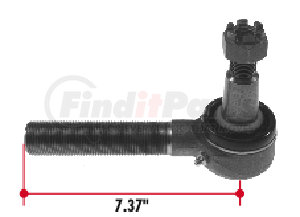 ES2091R by TRIANGLE SUSPENSION - Tie Rod End - Right Hand Thread, Heavy Duty Truck, 7.37 Inch Straight