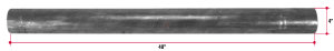 H129 by TRIANGLE SUSPENSION - Hutchens Trunnion Shaft (4 x 48 Rd); Use with H126 Trunnion Bushing and H130 Trunnion Shaft Washer; For H900 Single Point Suspensions