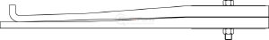 75-125 by TRIANGLE SUSPENSION - Peterbilt, R Spr, Lvs:2 FT; OEM# 302432; SE Length: 4-3/8; LE Length: 24-3/4; SE End: HK-1; LE End: HK-2; Grading 2/1.210