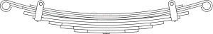 TRA3403 by TRIANGLE SUSPENSION - Trailer Spring Silver Eagle, lvs-RB/2/5, SE:19-1/4; LE:19-1/4; S-End: 1.375-r; L-End: 1.375-r; Grading: 3/360, 5/499