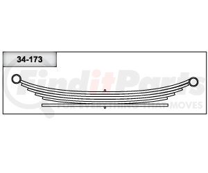 Triangle Suspension 34-173 For Dodge - Truck, R Spr, Lvs:5/1 ; OEM# 3897284; SE Length: 24; LE Length: 28; SE End: RB81-b; LE
